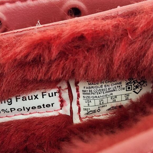 Sperry Women's Red Float Boat Shoes with Faux Fur Lining Size 8 NWOT - Picture 6 of 7